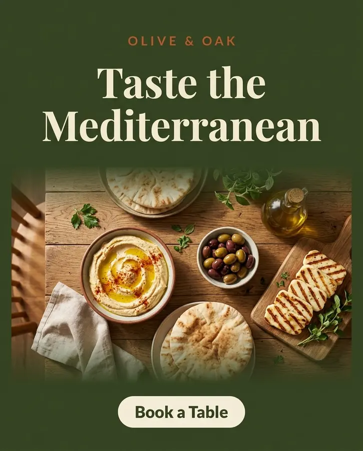Olive & Oak: Social post: Taste the Mediterranean