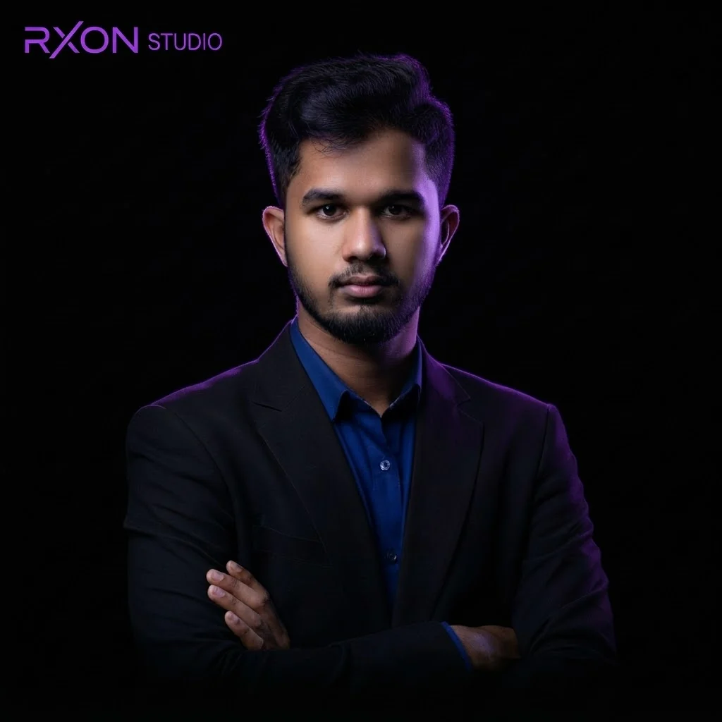 Robeel, graphic designer and founder of RXON Studio